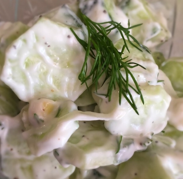 Easy Vegan Cucumber Radish Dill Salad